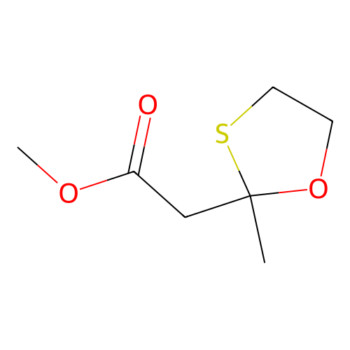 1,3-Oxathiolane-2-acetic acid, 2-methyl-, methyl ester structure