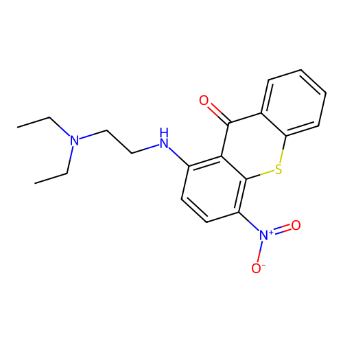 1-((2-(Diethylamino)ethyl)amino)-4-nitro-9H-thioxanthen-9-one structure