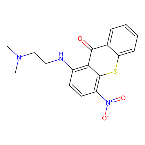 9H-Thioxanthen-9-one, 1-[[2-(dimethylamino)ethyl]amino]-4-nitro- structure