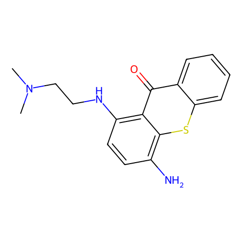 4-Amino-1-(2-dimethylaminoethylamino)thioxanthen-9-one structure