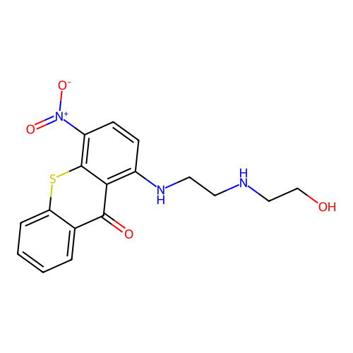 9H-Thioxanthen-9-one, 1-[[2-[(2-hydroxyethyl)amino]ethyl]amino]-4-nitro- structure