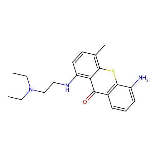 5-Amino-1-[2-(diethylamino)ethylamino]-4-methylthioxanthen-9-one structure