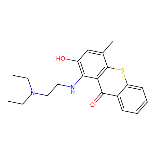 9H-Thioxanthen-9-one, 1-((2-(diethylamino)ethyl)amino)-2-hydroxy-4-methyl- structure
