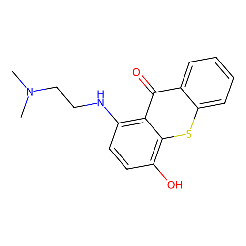 1-(2-Dimethylaminoethylamino)-4-hydroxy-thioxanthen-9-one structure