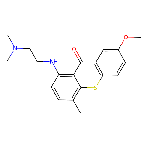 1-{[2-(Dimethylamino)ethyl]amino}-7-methoxy-4-methyl-9H-thioxanthen-9-one structure