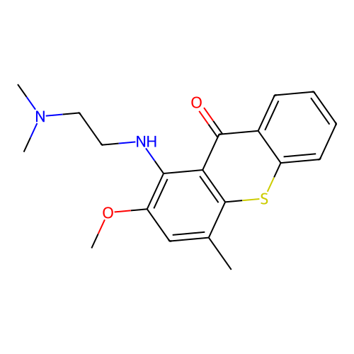 9H-Thioxanthen-9-one, 1-[[2-(dimethylamino)ethyl]amino]-2-methoxy-4-methyl- structure