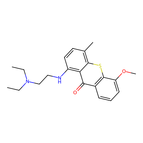 1-{[2-(Diethylamino)ethyl]amino}-5-methoxy-4-methyl-9H-thioxanthen-9-one structure