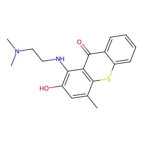 1-(2-Dimethylaminoethylamino)-2-hydroxy-4-methyl-thioxanthen-9-one structure