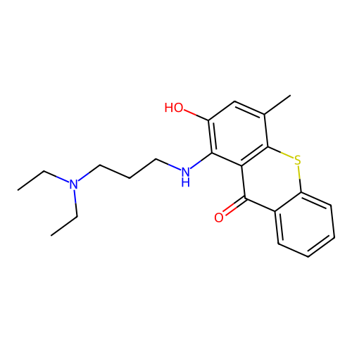 1-{[3-(Diethylamino)propyl]amino}-2-hydroxy-4-methyl-9H-thioxanthen-9-one structure