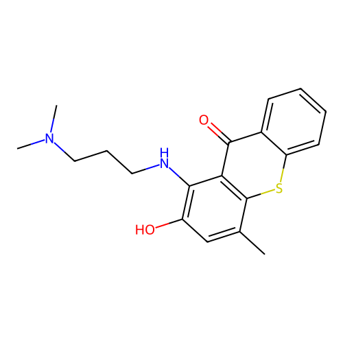1-(3-Dimethylaminopropylamino)-2-hydroxy-4-methyl-thioxanthen-9-one structure
