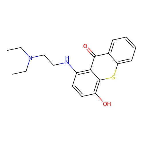 1-(2-Diethylaminoethylamino)-4-hydroxy-thioxanthen-9-one structure