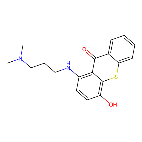 1-[3-(Dimethylamino)propylamino]-4-hydroxy-thioxanthen-9-one structure