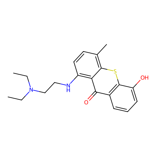 1-(2-Diethylaminoethylamino)-5-hydroxy-4-methyl-thioxanthen-9-one structure