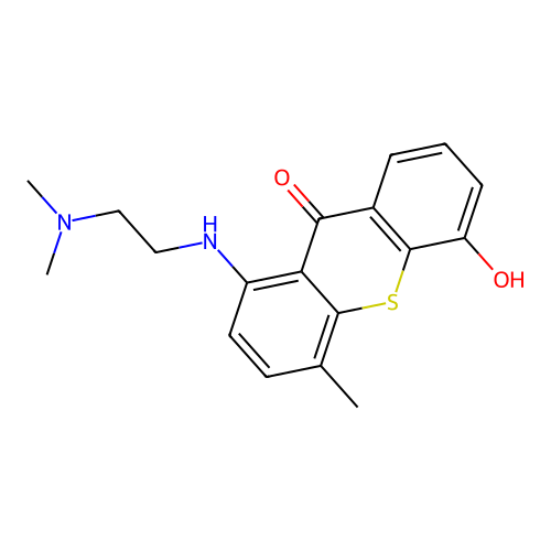 1-(2-Dimethylaminoethylamino)-5-hydroxy-4-methyl-thioxanthen-9-one structure