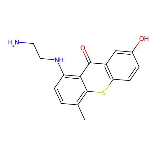 1-(2-Aminoethylamino)-7-hydroxy-4-methyl-thioxanthen-9-one structure