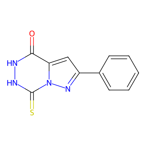 7-Mercapto-2-phenyl-5H-pyrazolo[1,5-d][1,2,4]triazin-4-one structure