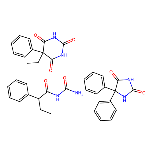 Pheneturide mixture with phenobarbital and phenytoin structure