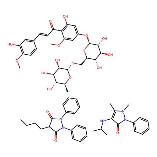 Isopryn, phenylbutazone drug combination structure
