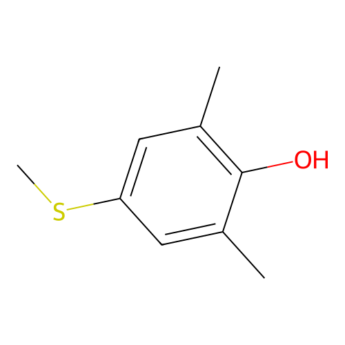 Phenol, 2,6-dimethyl-4-(methylthio)- structure