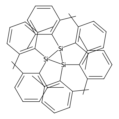 Cyclotrisilane, hexakis(2,6-dimethylphenyl)- structure