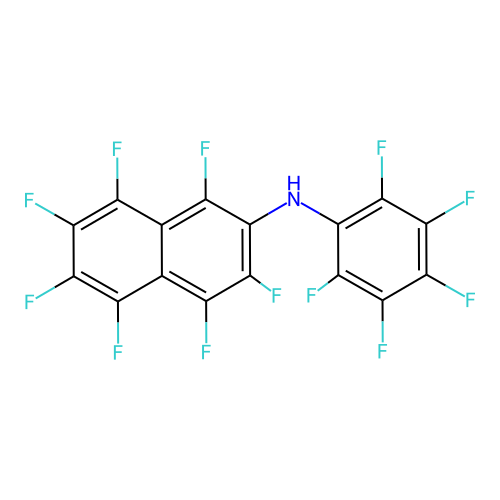 1,3,4,5,6,7,8-heptafluoro-N-(2,3,4,5,6-pentafluorophenyl)naphthalen-2-amine structure