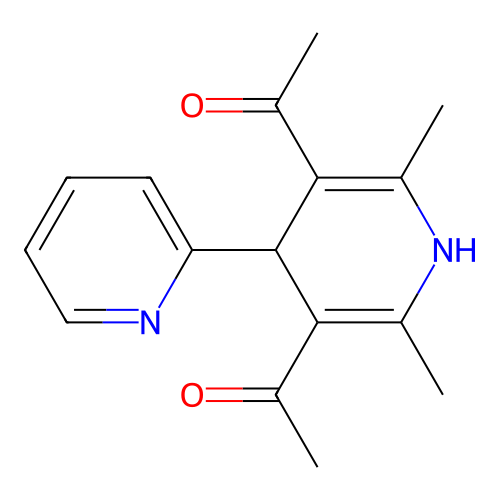 Ethanone, 1,1'-(1',4'-dihydro-2',6'-dimethyl[2,4'-bipyridine]-3',5'-diyl)bis- structure