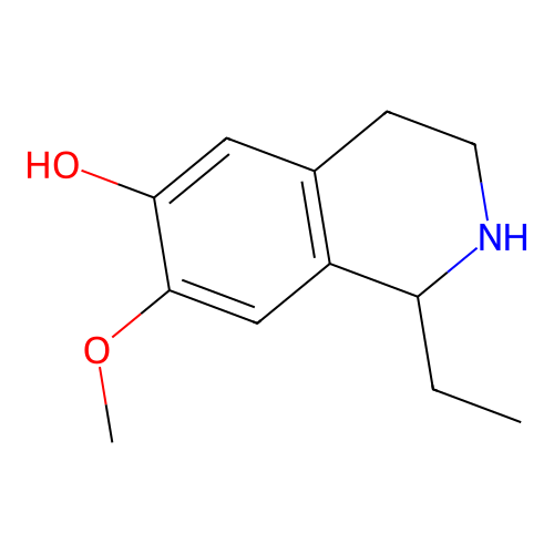 6-Isoquinolinol, 1-ethyl-1,2,3,4-tetrahydro-7-methoxy- structure