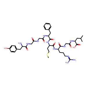 enkephalin-Met, Arg(6)-Gly(7)-Leu(8)- structure