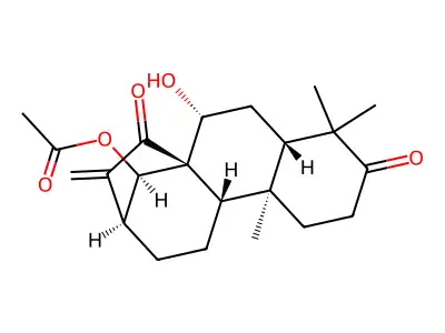 7-Hydroxy-3,15-dioxokaur-16-en-14-yl acetate structure