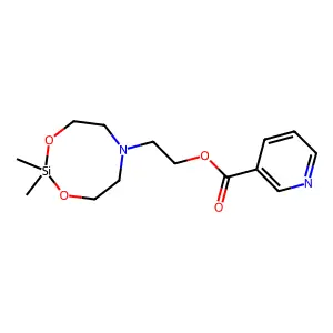 2-(2,2-Dimethyl-1,3,6,2-dioxazasilocan-6-yl)ethyl pyridine-3-carboxylate structure