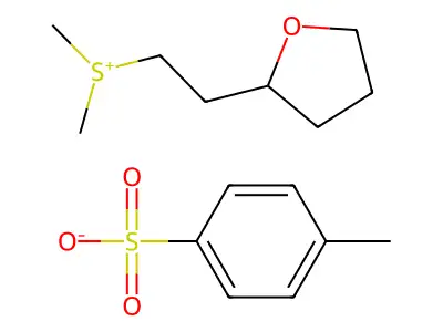 Dimethyl-[2-(oxolan-2-yl)ethyl]sulfanium structure