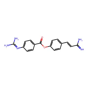 4-(beta-Amidinoethenyl)phenyl 4-guanidinobenzoate structure