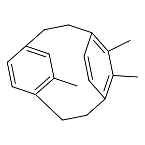 Tricyclo(8.2.2.24,7)hexadeca-4,6,10,12,13,15-hexaene, 5,6,11-trimethyl- structure