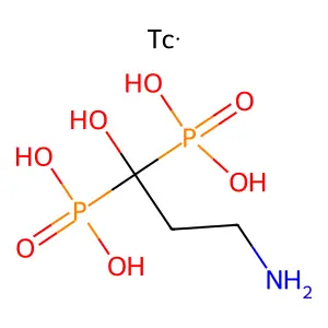 technetium Tc 99m 3-amino-1-hydroxypropane-1,1-diphosphonate structure
