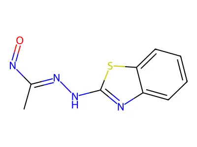 Benzothiazole, 2-[[1-(hydroxyimino)ethyl]azo]- structure