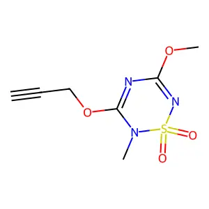 2H-1,2,4,6-Thiatriazine, 5-methoxy-2-methyl-3-(2-propynyloxy)-,1,1-dioxide structure