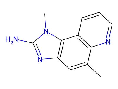 1H-Imidazo(4,5-f)quinolin-2-amine, 1,5-dimethyl- structure