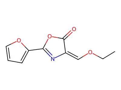 4-(Ethoxymethylene)-2-(2-furanyl)-5(4H)-oxazolone structure