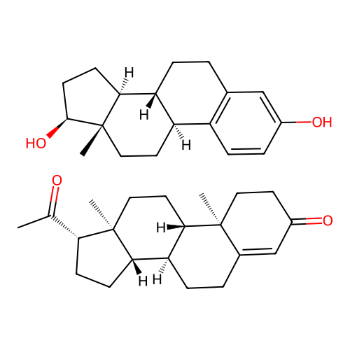Pregn-4-ene-3,20-dione, mixt. with (17beta)-estra-1,3,5(10)-triene-3,17-diol structure