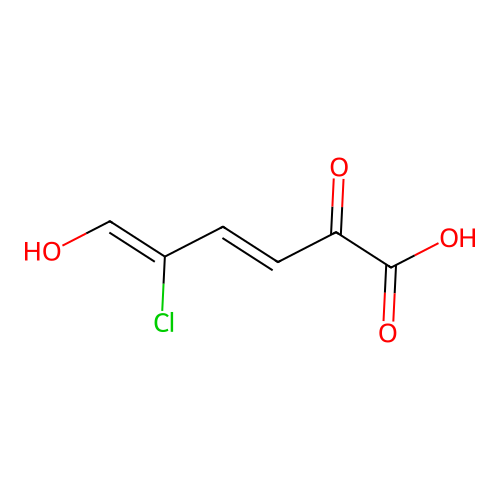 5-Chloro-2-hydroxymuconic semialdehyde structure