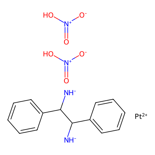 (2-Azanidyl-1,2-diphenylethyl)azanide;bis(nitric acid);platinum(2+) structure