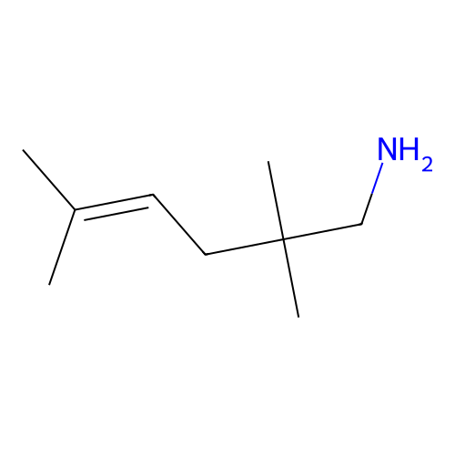 2,2,5-Trimethylhex-4-en-1-amine structure