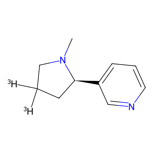 Pyridine, 3-(1-methyl-2-pyrrolidinyl-4,4-t2)-, (R)- structure