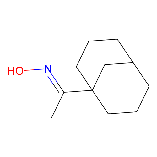 N-[1-(1-bicyclo[3.3.1]nonanyl)ethylidene]hydroxylamine structure