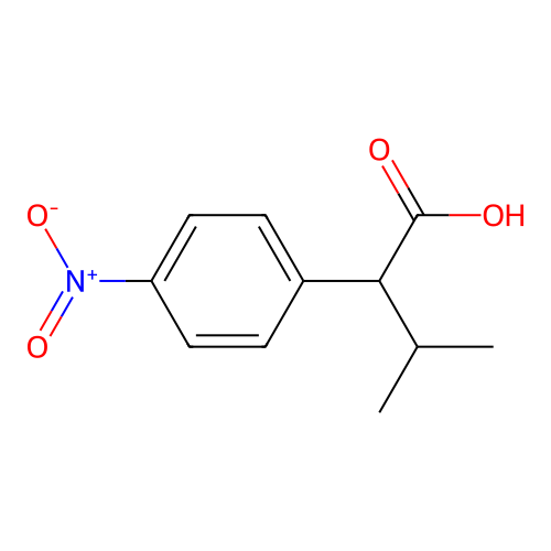 3-methyl-2-(4-nitrophenyl)butanoic Acid structure