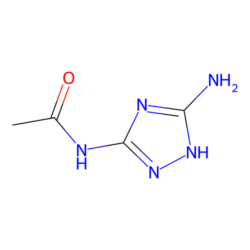 N-(5-amino-1H-1,2,4-triazol-3-yl)acetamide structure