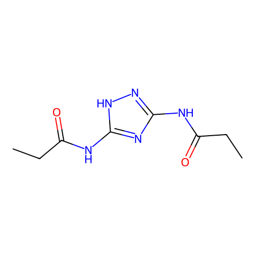 N-[5-(Propanoylamino)-2H-1,2,4-triazol-3-YL]propanamide structure