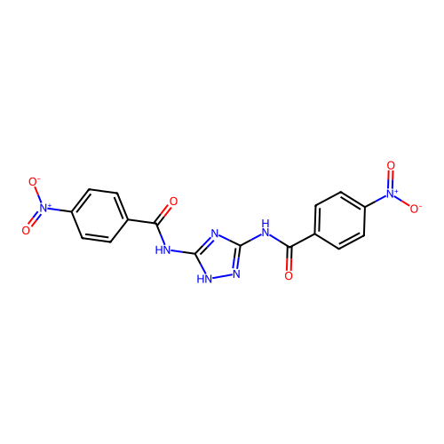 N,N'-(1H-1,2,4-Triazole-3,5-diyl)bis(4-nitrobenzamide) structure