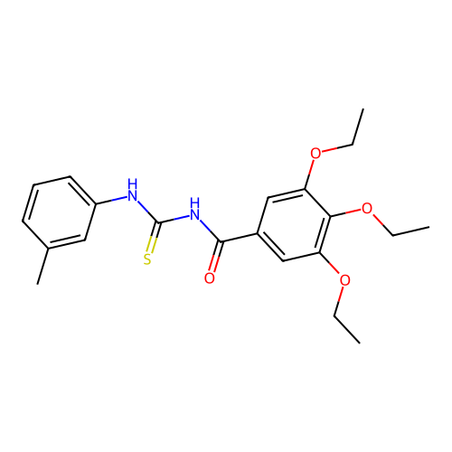 3,4,5-triethoxy-N-[(3-methylphenyl)carbamothioyl]benzamide structure