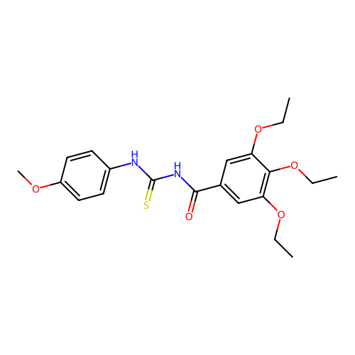 Benzamide, 3,4,5-triethoxy-N-[[(4-methoxyphenyl)amino]thioxomethyl]- structure
